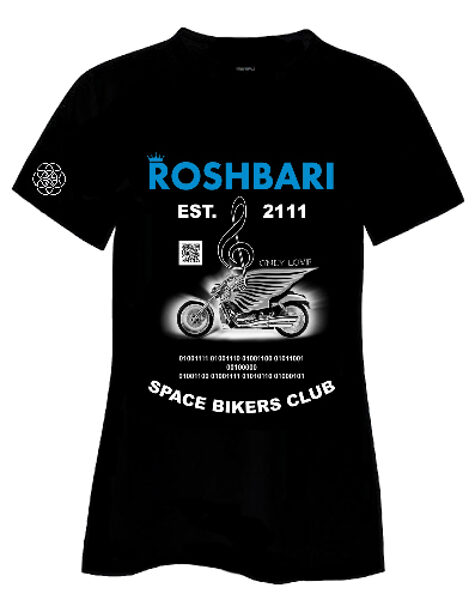 ROSHBARI space biker t-shirt